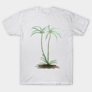 two palm trees watercolor T-Shirt